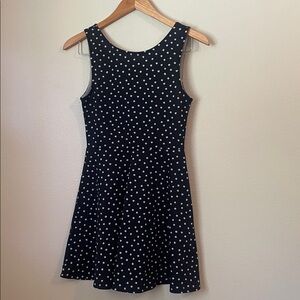 H&M Dark Blue Dress with White Dots